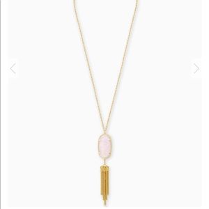 Kendra Scott Rayne Necklace In Rose Quartz